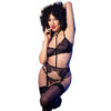 CHILIROSE - COMPLETO LINGERIE NERO CR 4852 TAGLIA M