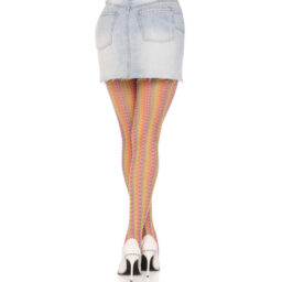 Alternative view of LEG AVENUE - CALZE ALL'UNCINETTO MULTICOLORE