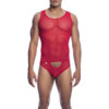 MOB - BODYSHEER ROSSO TRASPARENTE TAGLIA L/XL
