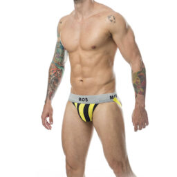 MOB - JOCK CLASSICO A RIGHE GIALLO TAGLIA XL