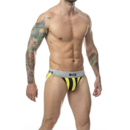 Alternative view of MOB - JOCK CLASSICO A RIGHE GIALLO TAGLIA XL
