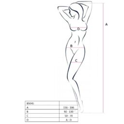 Alternative view of PASSION - DONNA BS045 BODYSTOCKING NERO TAGLIA UNICA