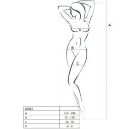 Alternative view of PASSION - WOMAN BS013 BODYSTOCKING BIANCO TAGLIA UNICA