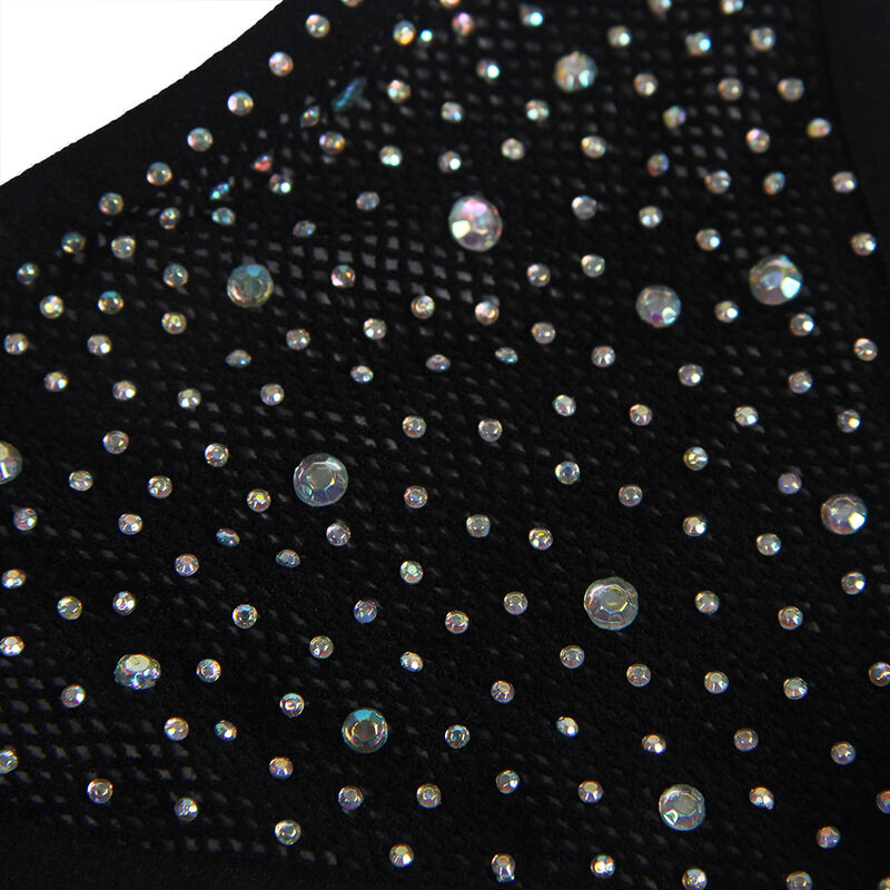 SUBBLIME - 952174 BODYSTOCKING A RETE CON GUANTI E STRASS NERO TAGLIA UNICA - immagine 9